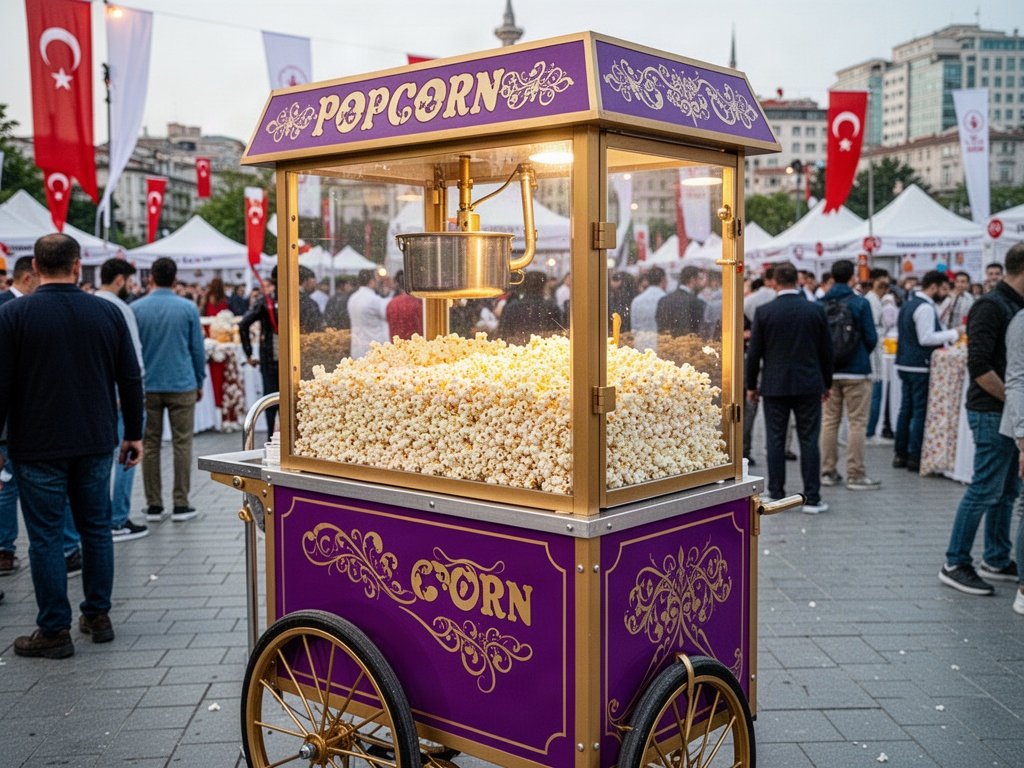 Şişli patlamış mısır arabası